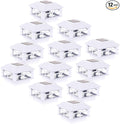 White Solar Fence Post Caps 12-Pack, Yard LED