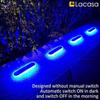 4-Pack Solar Wall Lights, Blue LED