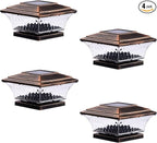 Solar Post Cap Lights, Warm White Waterproof