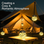 6-Pack Elegant Globe Solar Lanterns for Garden, Waterproof LED