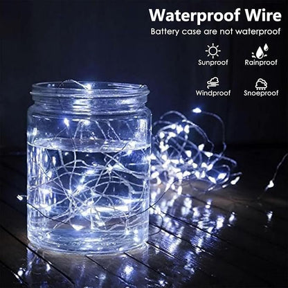 16ft Christmas LED String Lights, Waterproof Timer Lights