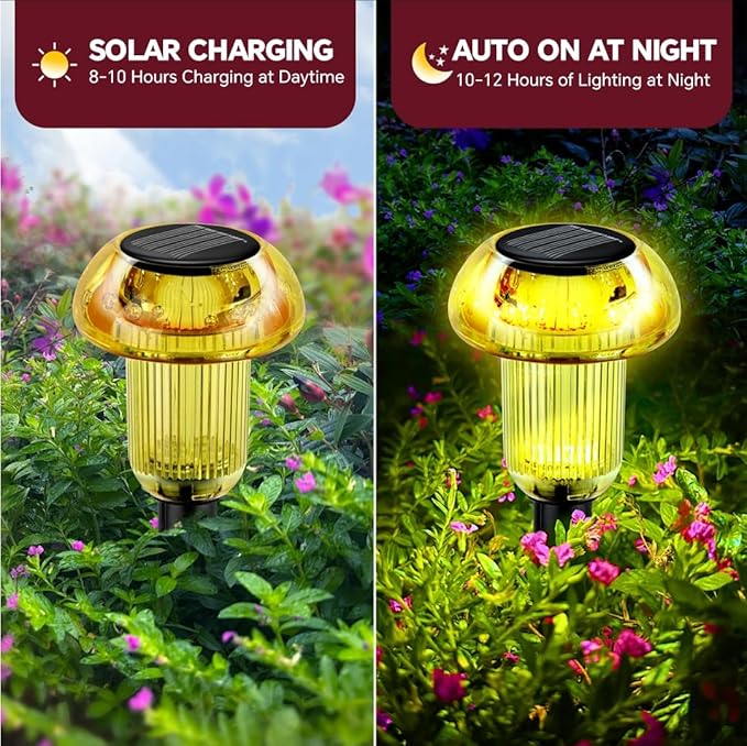 Solar Pathway Lights 4-Pack, Walkway LED