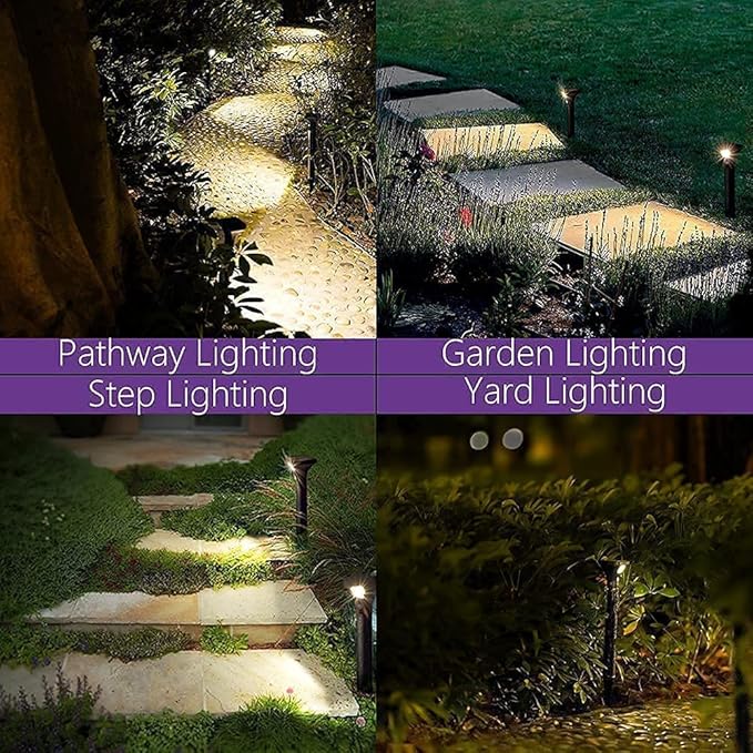 Solar Outdoor Lights with Motion Sensor – Waterproof LED Pathway Lights for Yard, Garden, Walkway, Driveway – Auto On/Off, Easy Installation (8 Pack)