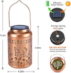 Solar Cardinal Lanterns 2-Pack, Outdoor Hanging LED Decor