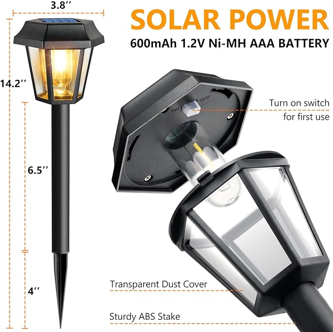Solar Pathway Lights 8-Pack, Walkway LED