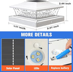 RGB Solar Fence Post Caps 4-Pack, Deck LED