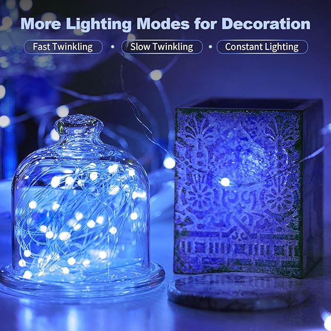 20-Pack 7ft Christmas LED String Lights, Waterproof Timer Lights