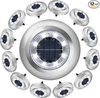 12-Pack Solar Path Lights, Outdoor Yard LED