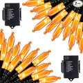 Christmas Backyard String Lights 2-Pack, 50 LED Waterproof