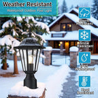 Outdoor Pole Lantern, Black Weatherproof Post Light