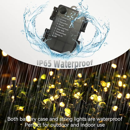 33ft Christmas LED String Lights, Waterproof Timer Lights