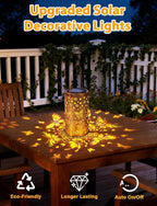 Butterfly Solar Lantern Set, Rustic Patio Lighting