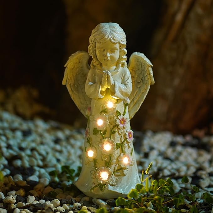 Solar Garden Statue Light, Yard Decor
