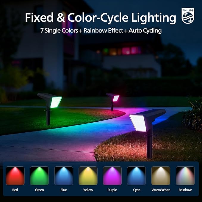 4-Pack Solar Spotlights, 18 LED Yard Lights