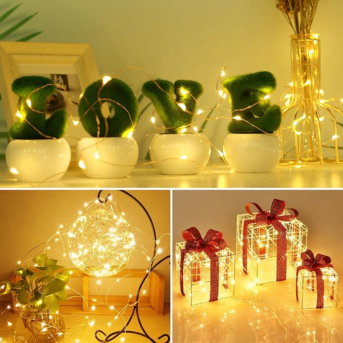 30-Pack Christmas String Lights, 7ft 20 LED Waterproof Twinkle Lights