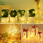 6-Pack Christmas Twinkle Lights, Waterproof for Backyard