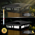 Bright Solar Post Cap Lights for Deck, LED