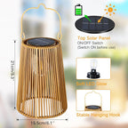 4-Pack Courtyard Solar Lanterns, Waterproof LED Porch Lights