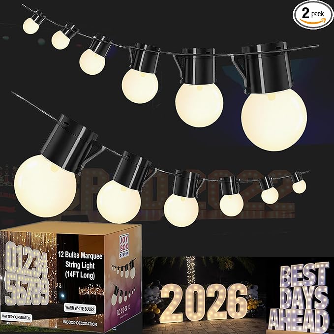 Christmas Yard String Lights, 12ft Waterproof
