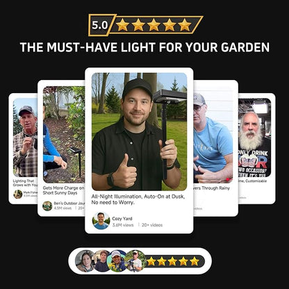 Solar Pathway Lights Outdoor, 3 Modes Motion Sensor Path Light Warm & Daylight Selectable, IP65 Waterproof Walkway LED Landscape Lighting with Adjustable Angle for Yard, Garden, Driveway