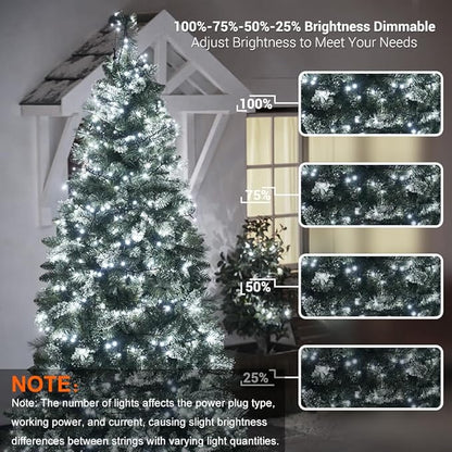 Christmas Fairy Lights, 279ft 800 LED Battery Twinkle Lights