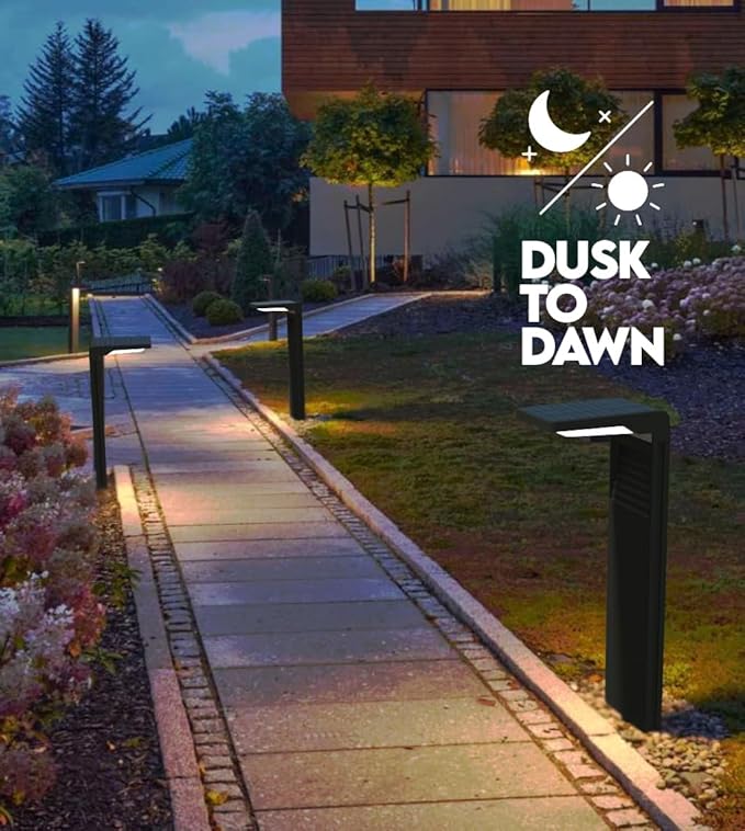 6 Pack Solar Pathway Lights, Dual Warm & Cool White Modes, Waterproof Outdoor Solar Path Lights for Garden, Lawn, Driveway & Walkway – Perfect for Backyard & Landscape Décor