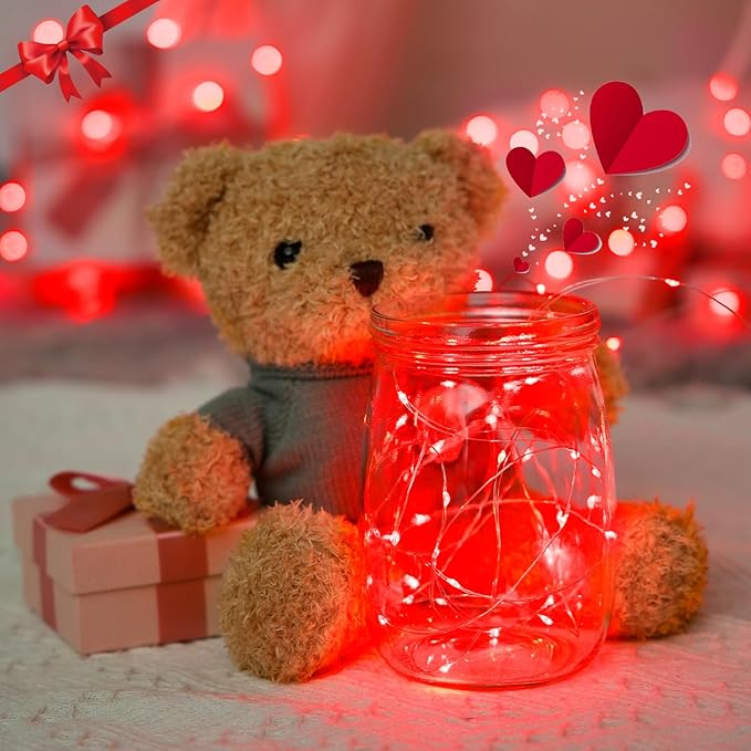 Christmas Fairy Lights 4-Pack, 1ft 50 LED Battery Twinkle Lights