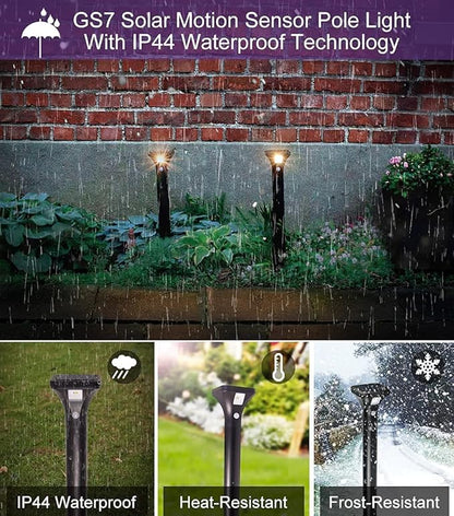 Solar Outdoor Lights with Motion Sensor – Waterproof LED Pathway Lights for Yard, Garden, Walkway, Driveway – Auto On/Off, Easy Installation (8 Pack)