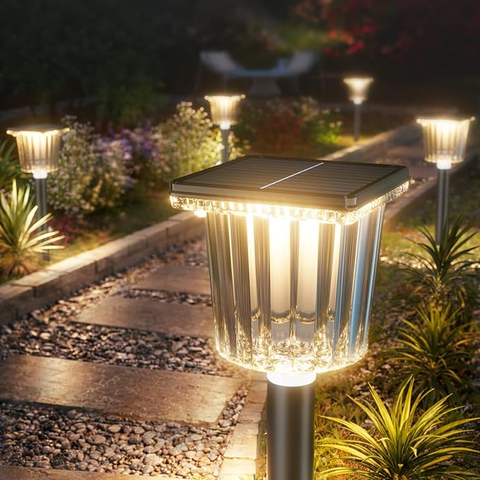 Cool White Solar Pathway Lights 2-Pack, Walkway LED
