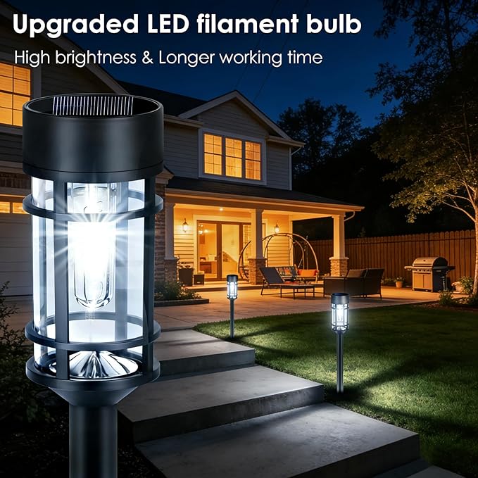 Solar Driveway Path Lights 8-Pack, Waterproof