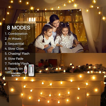 Christmas Backyard String Lights, 50 LED Waterproof
