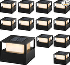 12-Pack Solar Post Cap Lights, Waterproof