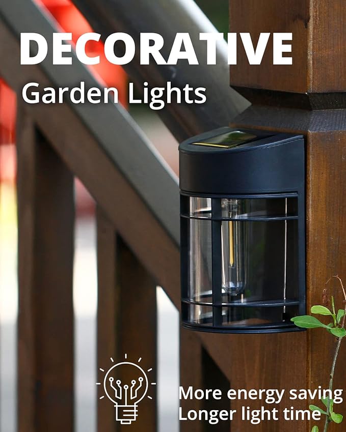 Solar Fence Lights, Waterproof LED