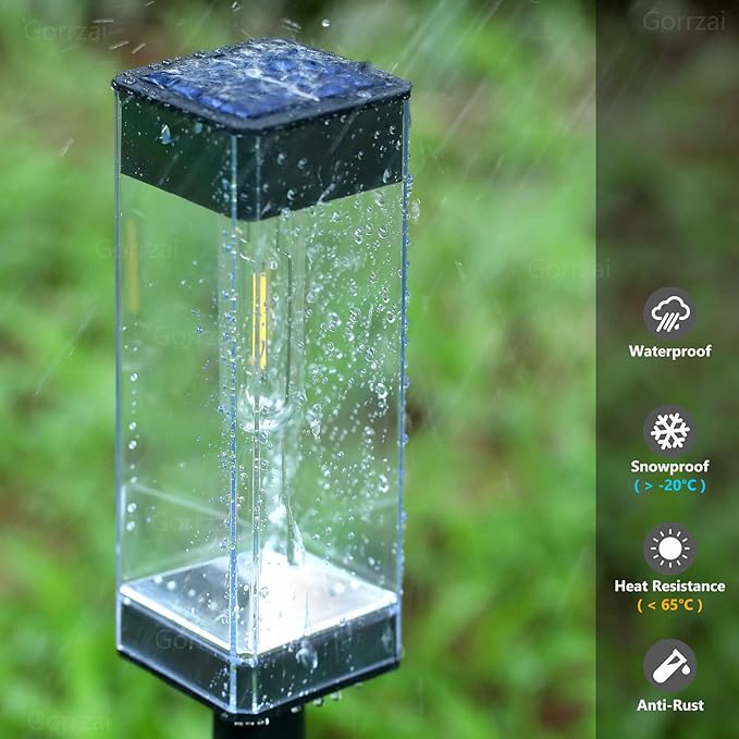 4-Pack Solar Pathway Lights, Waterproof LED Yard Lights