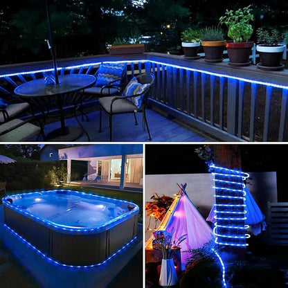 Remote Control Rope Lights, 33ft Color-Changing LED