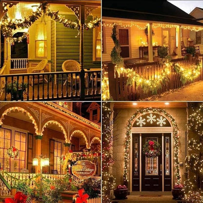 4-Pack 16ft Christmas LED String Lights, Waterproof Timer Lights