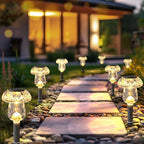 8-Pack Solar Pathway Lights, Waterproof LED Walkway Lights