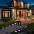 16-Pack Blue In-Ground Solar Lights, Flat LED Landscape
