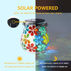 Mosaic Solar Backyard Lanterns, Metal Waterproof LED