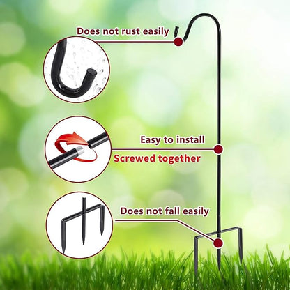 2-Pack 2" Shepherd's Hooks, Heavy-Duty Garden Stakes