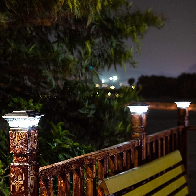 Solar Post Cap Lights, Waterproof LED