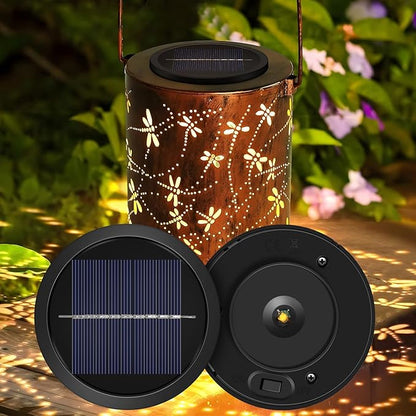 HELESIN Replacement Solar Light Parts, 2 Pack Lights Replacement Top,Waterproof Solar Light Inserts for Hanging Lanterns, DIY Box Top DIY Outdoor Garden Patio Decor (Warm Yellow, 3.35in