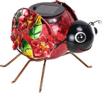 Ladybug Solar Porch Lanterns, Metal Waterproof LED