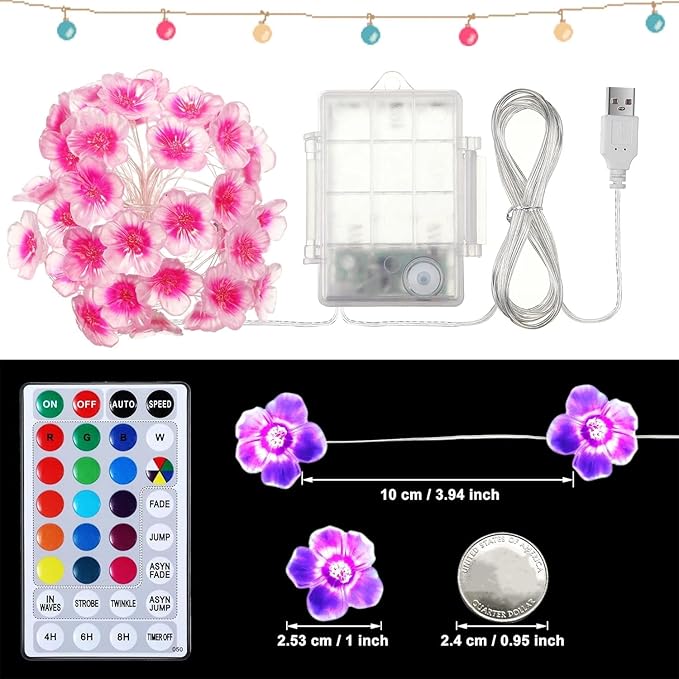13ft LED Patio String Lights, Waterproof Outdoor