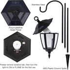 Garden Solar Lantern Set 4-Pack, Metal Garden Lighting