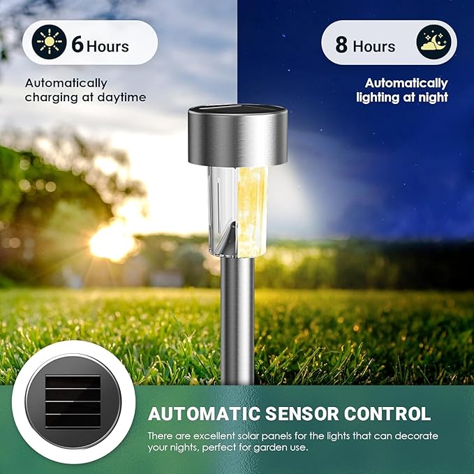 16-Pack Solar Landscape Lights for Driveway
