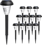 Solar Garden Path Lights 12-Pack, Waterproof