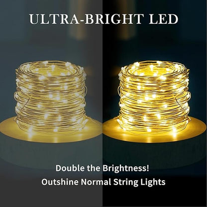 Christmas String Lights, 16ft 50 LED Waterproof Twinkle Lights
