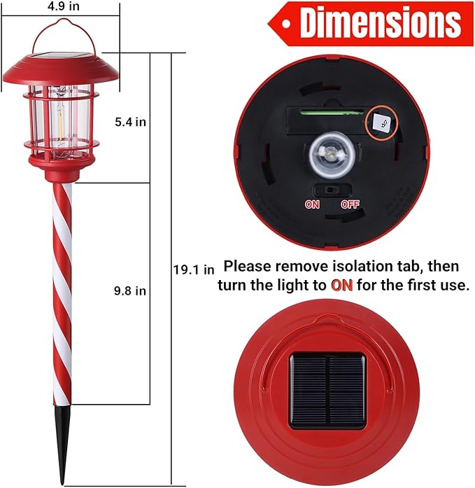 6-Pack Solar Landscape Lights for Garden