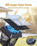 Solar Garden Path Lights 6-Pack, Waterproof